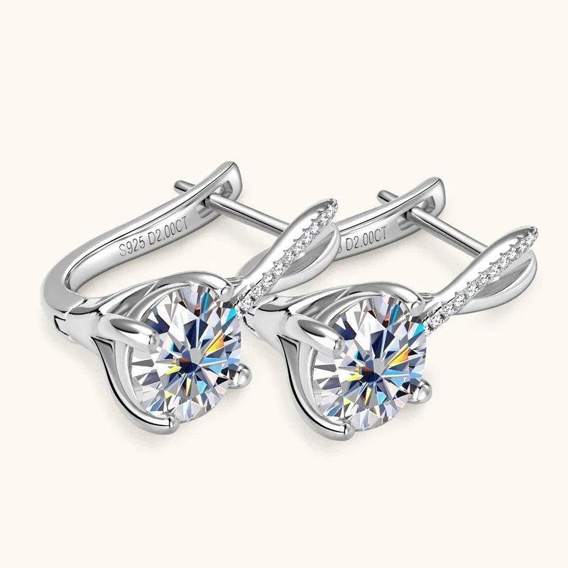 Crystal Drop Huggie Earrings