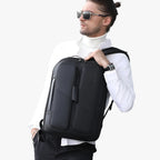 Anti-Theft Waterproof Black Laptop Backpack with USB Port