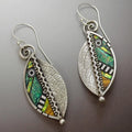 Bohemian Colourful Leaf Earrings