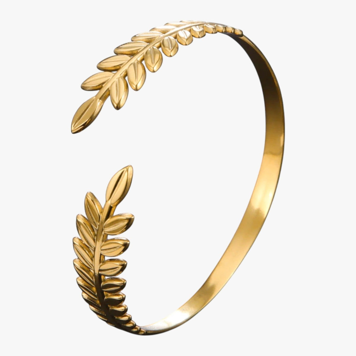 Laurel Leaf Cuff Bracelet with Adjustable Fit