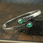 Vintage-Style Tribal Bracelet with Colourful Stones