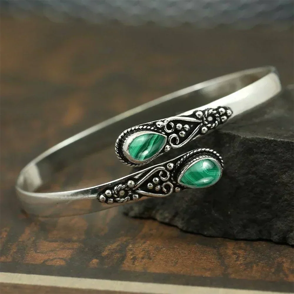 Vintage-Style Tribal Bracelet with Colourful Stones