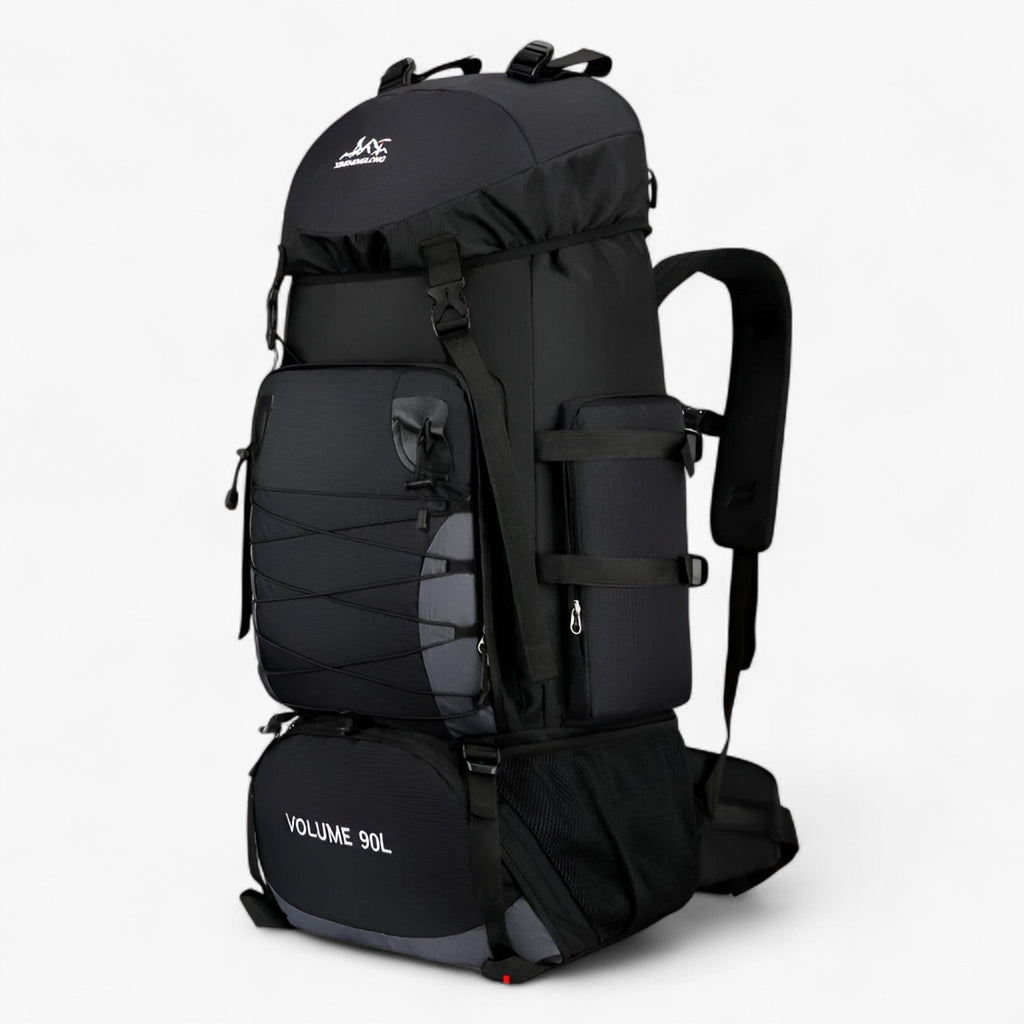 Unisex 90L Waterproof Nylon Hiking and Travel Backpack