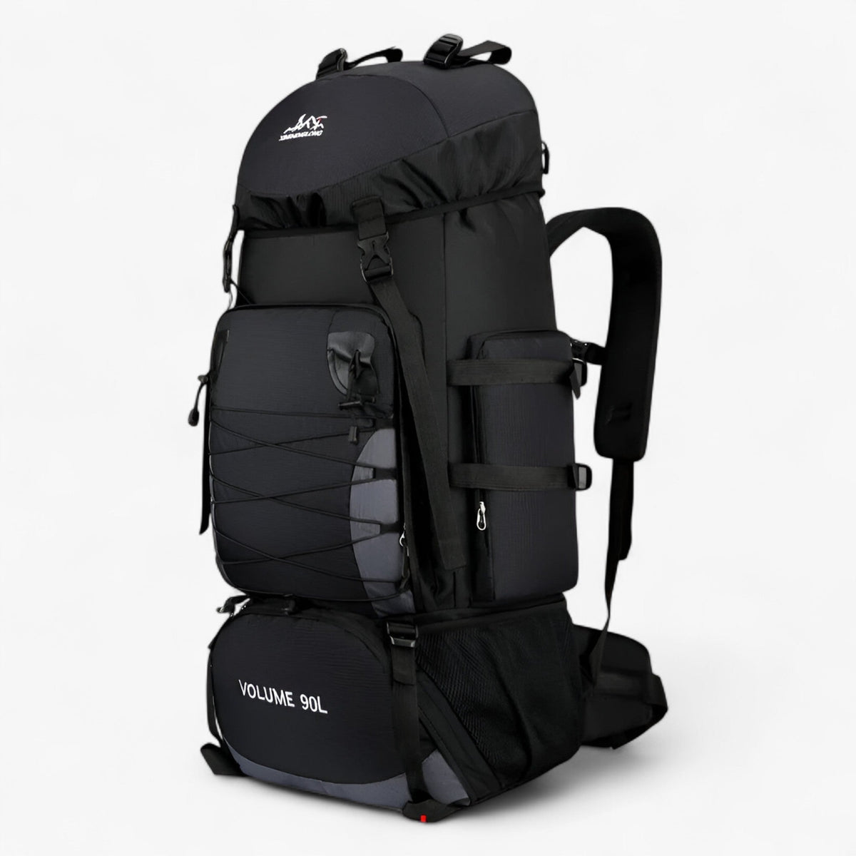 Unisex 90L Waterproof Nylon Hiking and Travel Backpack