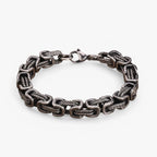 Byzantijnse schakelarmband van roestvrij staal, 19 cm
