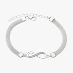 Gelaagde armbandenset met hart en strassteentjes
