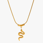 Goudkleurige slangenketting met vintage afwerking