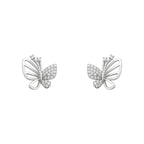 Zircon Butterfly Stud Earrings