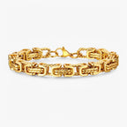 Byzantijnse schakelarmband van roestvrij staal, 19 cm