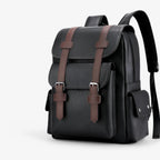 Sleek Spacious PU Leather Laptop and Book Backpack