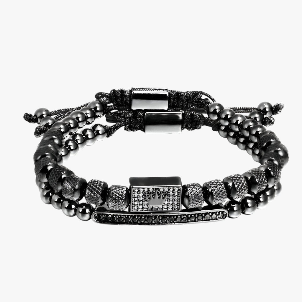 Set van twee armbanden met kroondetail