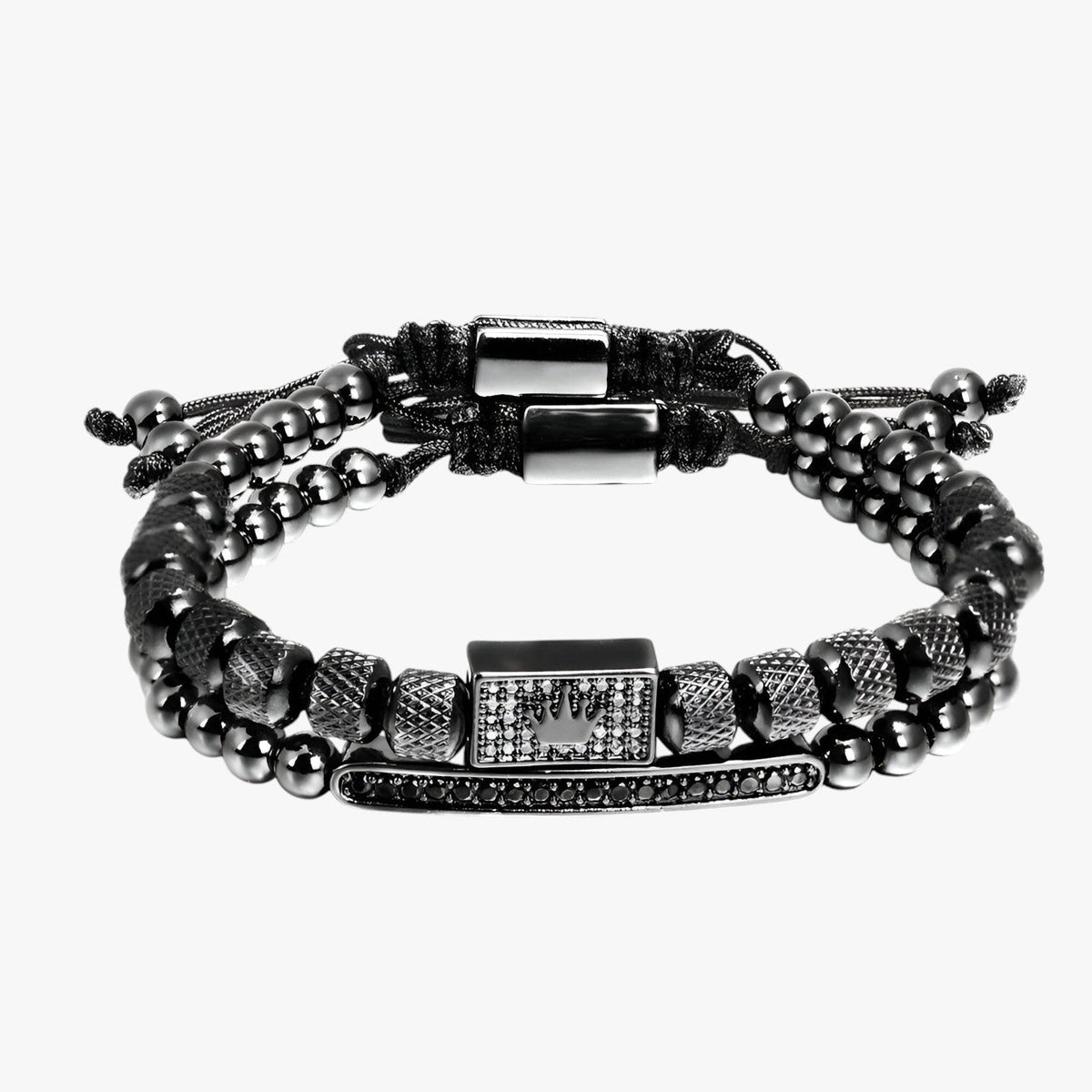 Set van twee armbanden met kroondetail