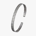 Zilverkleurige bangle met wolkendetail