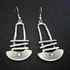 Half-Circle Geometric Staircase Earrings