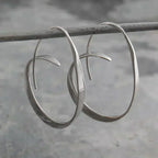 Open Spiral Hoop Earrings in Two Tones