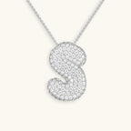 Pavé Bubble Initial Necklace