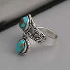 Vintage Turquoise Cross Band Ring