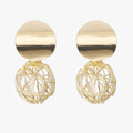 Braided Gold-Tone Hoop Earrings with Vintage Finish