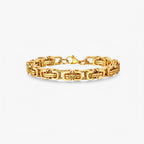 Byzantijnse schakelarmband van roestvrij staal, 19 cm