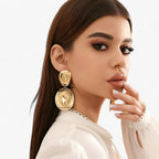 Cowboy Hat Earrings in Gold-Tone