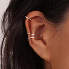 Oorclips met drievoudige welving