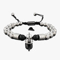 Beaded Bracelet with Spartan Helmet Charm
