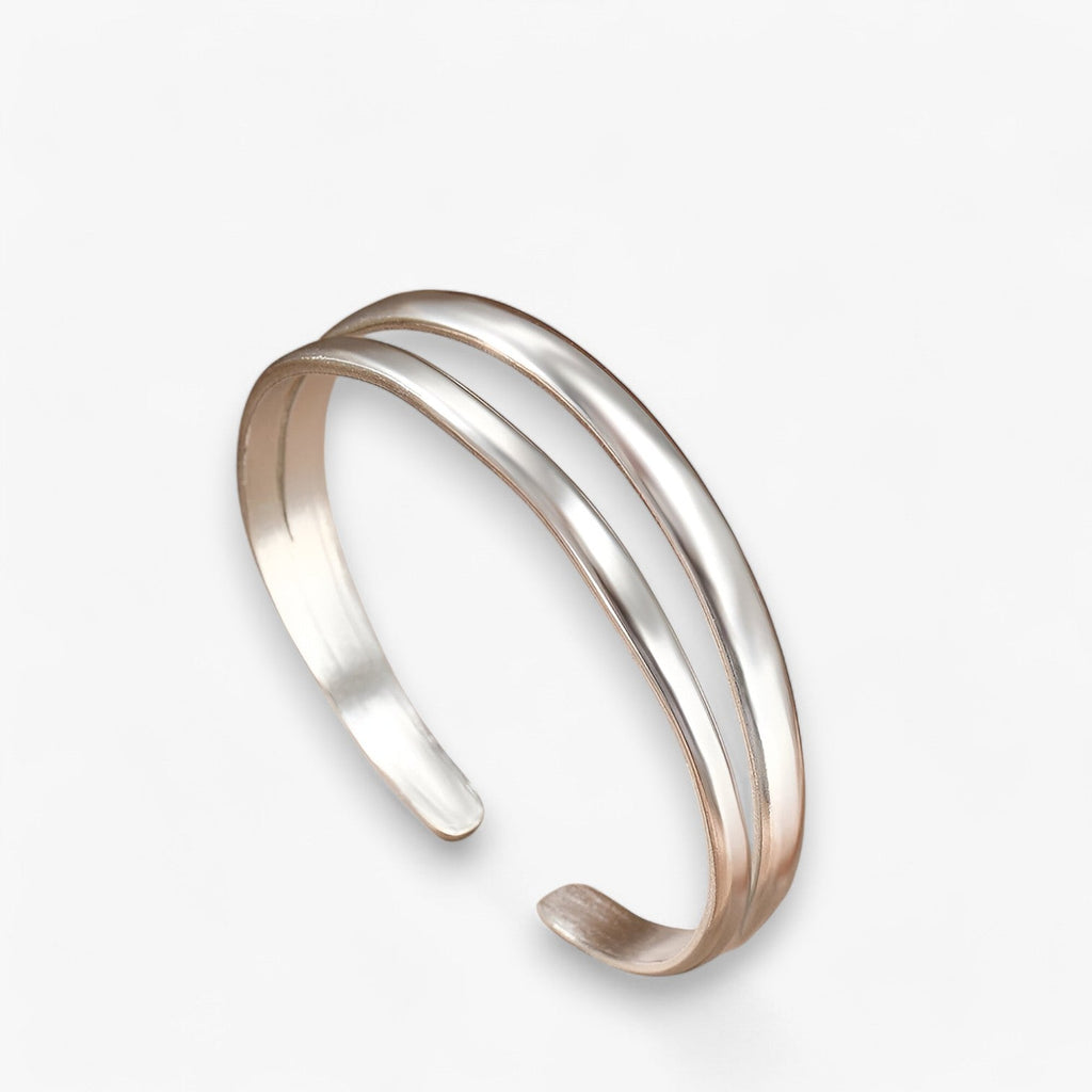 Two-Layer C-Shaped Bracelet, Adjustable