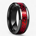 Celtic Knot Ring Set with Red Heart Zircon