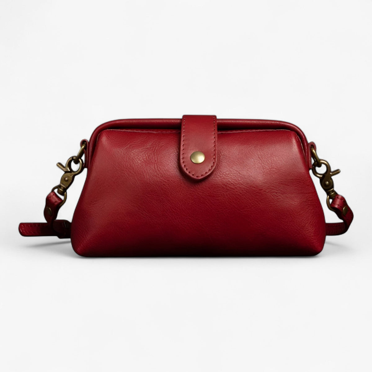 Small Genuine Cow Leather Lightweight Shoulder Bag