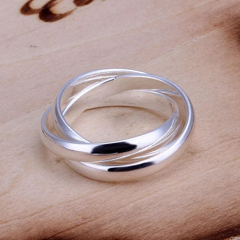 Minimalist Silver-Tone Stacking Ring Set