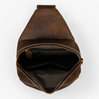 Men's Genuine Cowhide Leather Tablet Satchel Bag