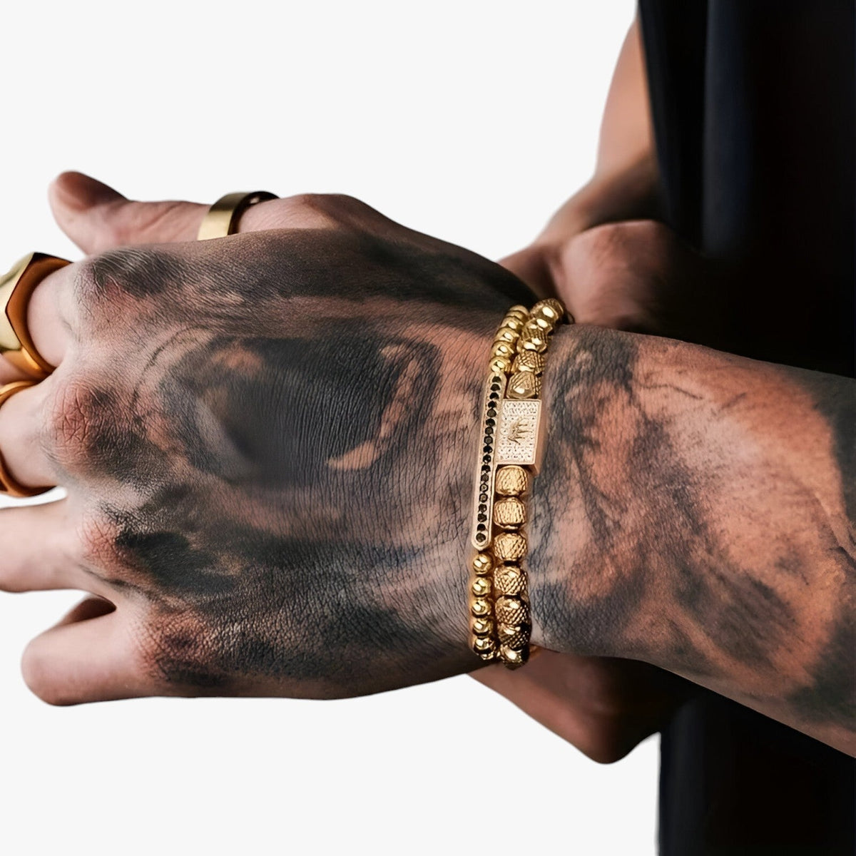 Set van twee armbanden met kroondetail