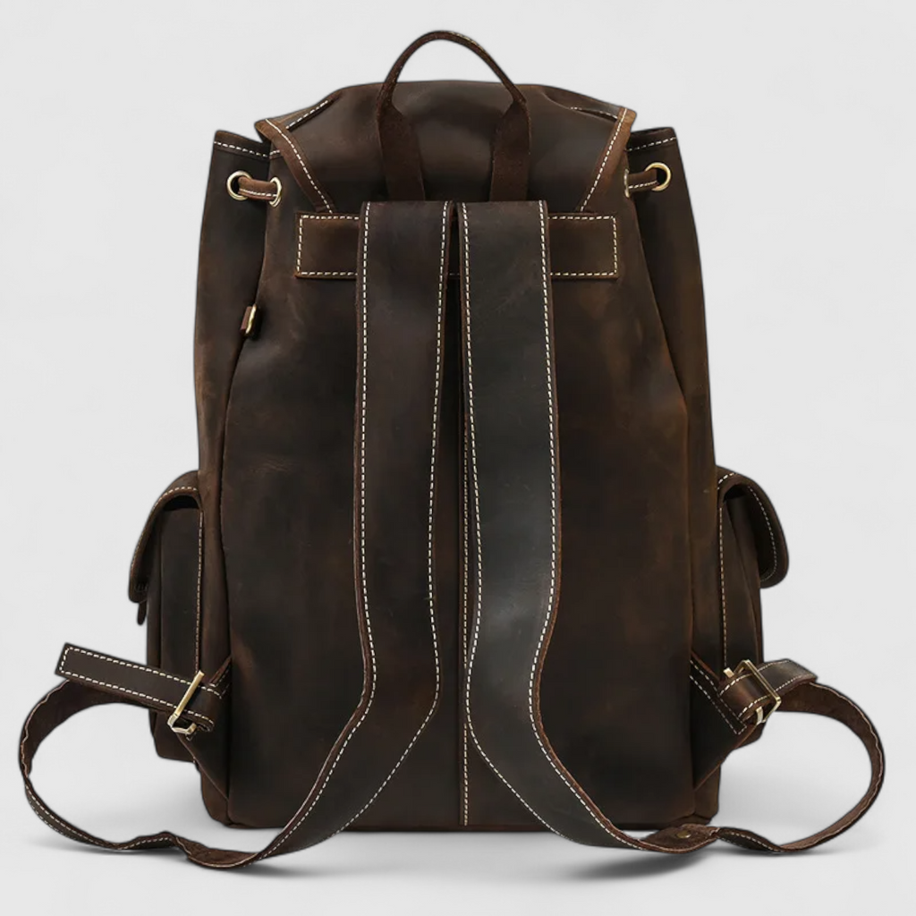 Premium Tanned Leather Backpack with Refined Finish