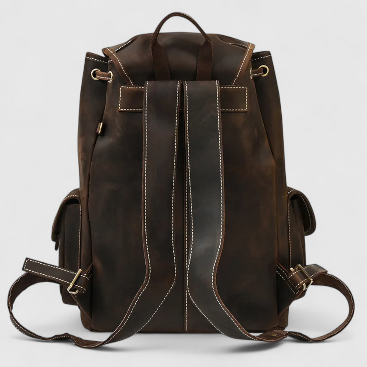 Premium Tanned Leather Backpack with Refined Finish