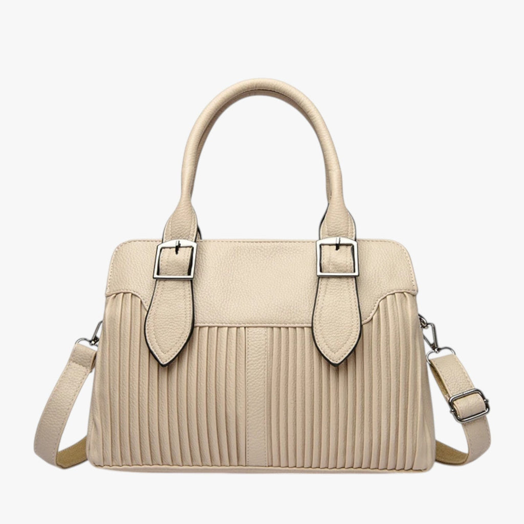 Soft PU Leather Three-Compartment Backpack
