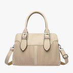 Soft PU Leather Three-Compartment Backpack