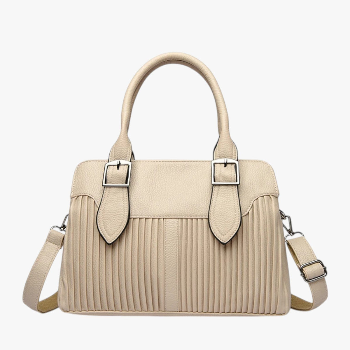 Soft PU Leather Three-Compartment Backpack