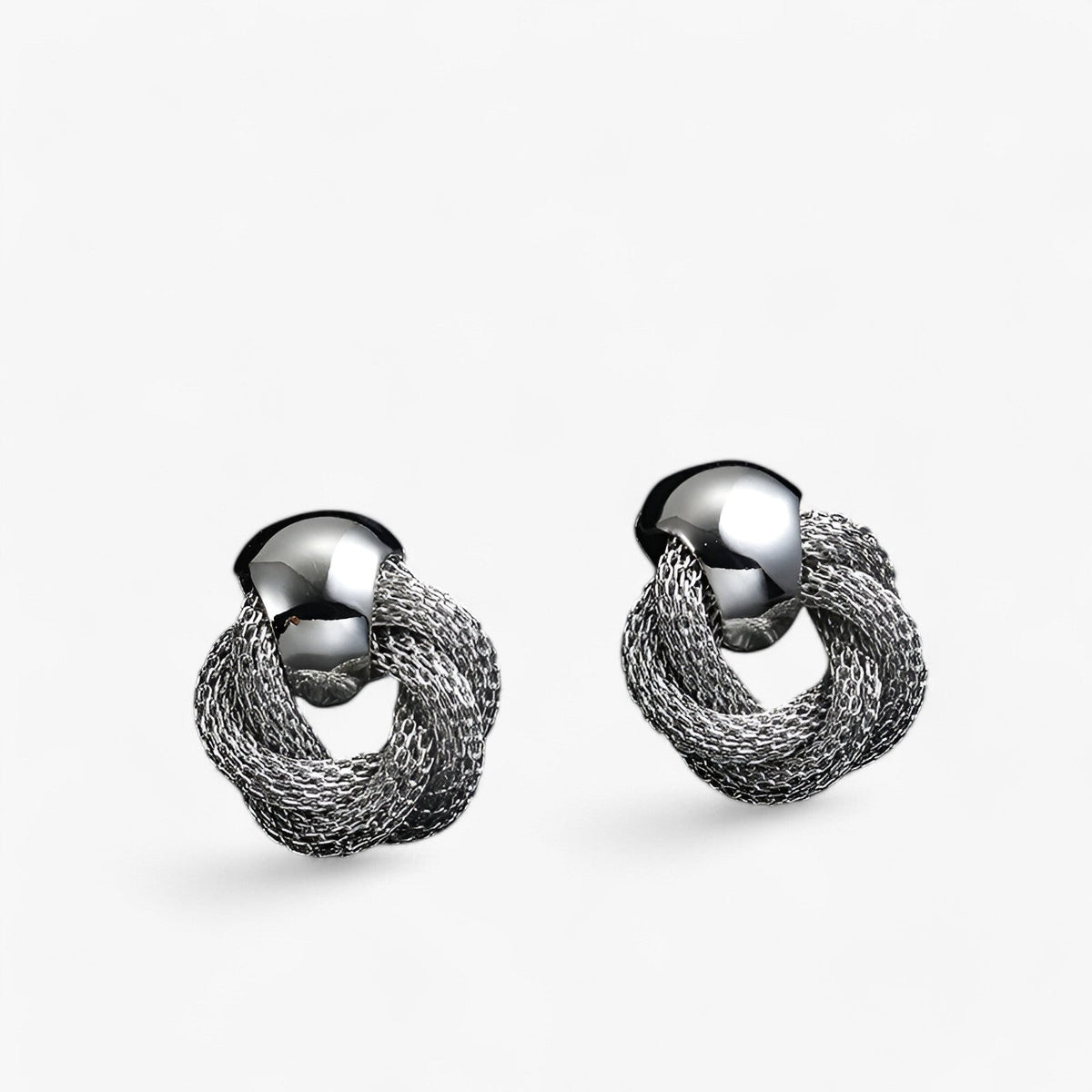 Twisted Vintage-Style Earrings in Gold-Tone
