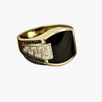 Gold-Tone Statement Ring with Textured Detail