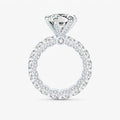 Moissanietring in S925 zilver met verborgen halo