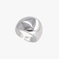 Adjustable Silver-Tone Ring with Open Band