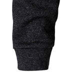 Quarter Button Knit Jumper with Suede Look Trim Details