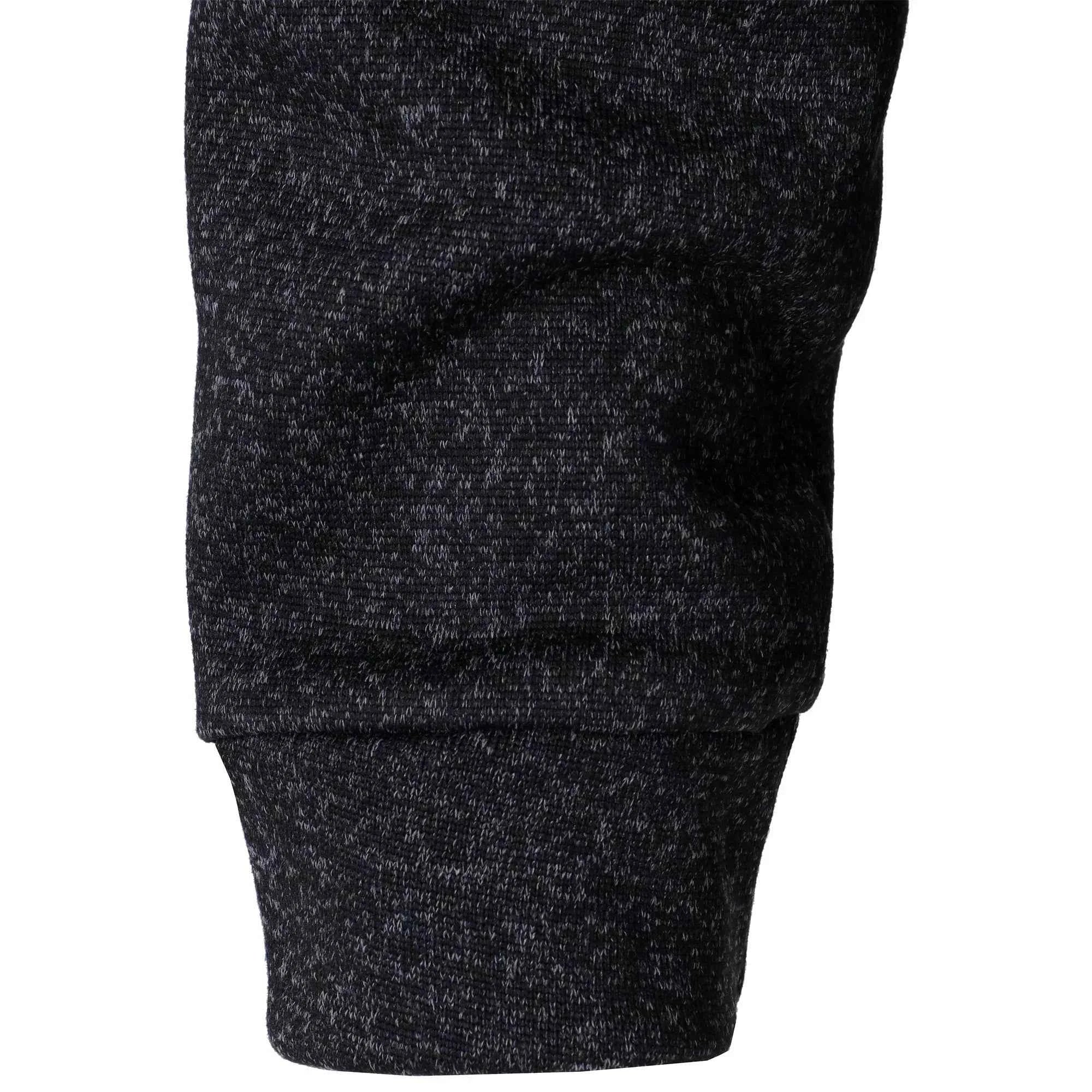 Quarter Button Knit Jumper with Suede Look Trim Details