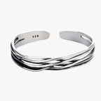 Retro geweven zilverkleurige armband met fijn detail