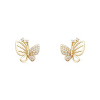Zircon Butterfly Stud Earrings
