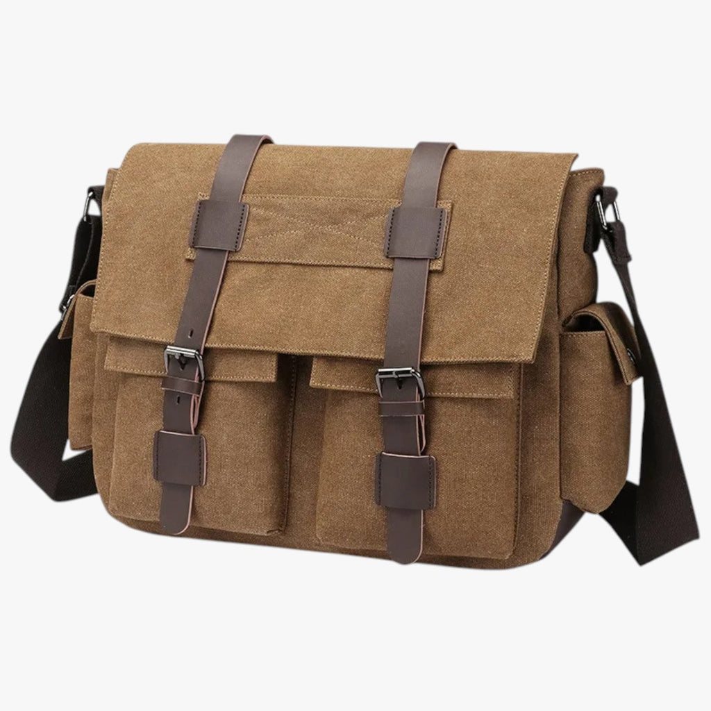 Men's Vintage Canvas-Look Nylon Crossbody Bag
