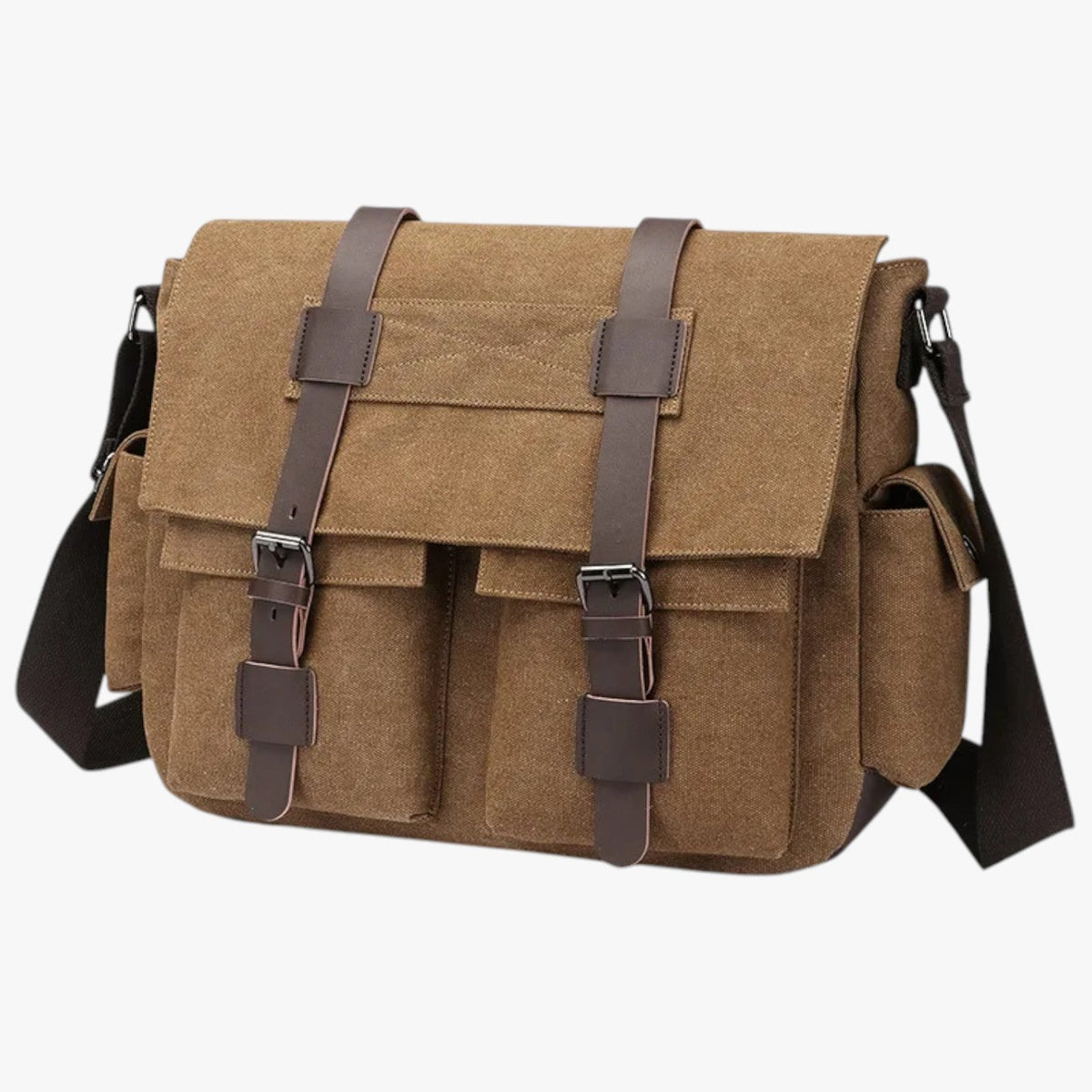 Men's Vintage Canvas-Look Nylon Crossbody Bag