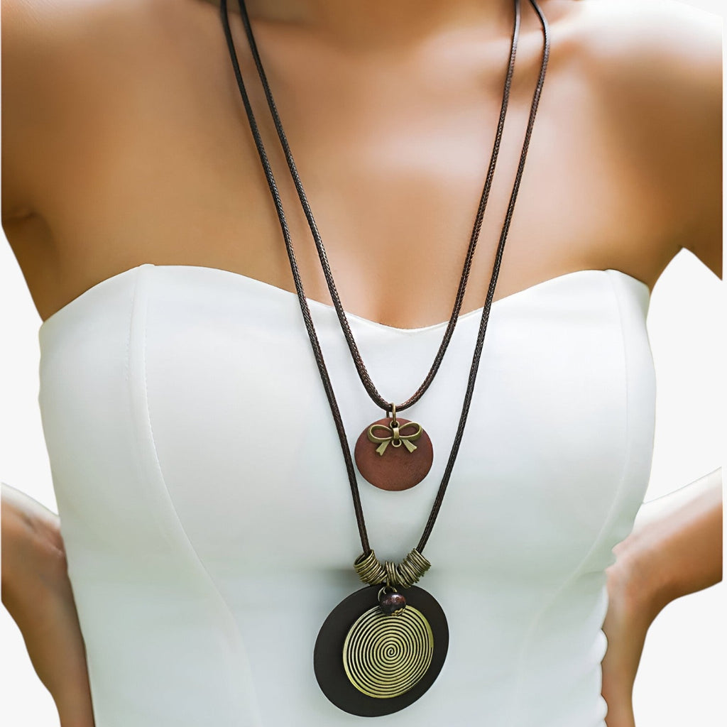 Kabelketting met vintage-effect en hanger