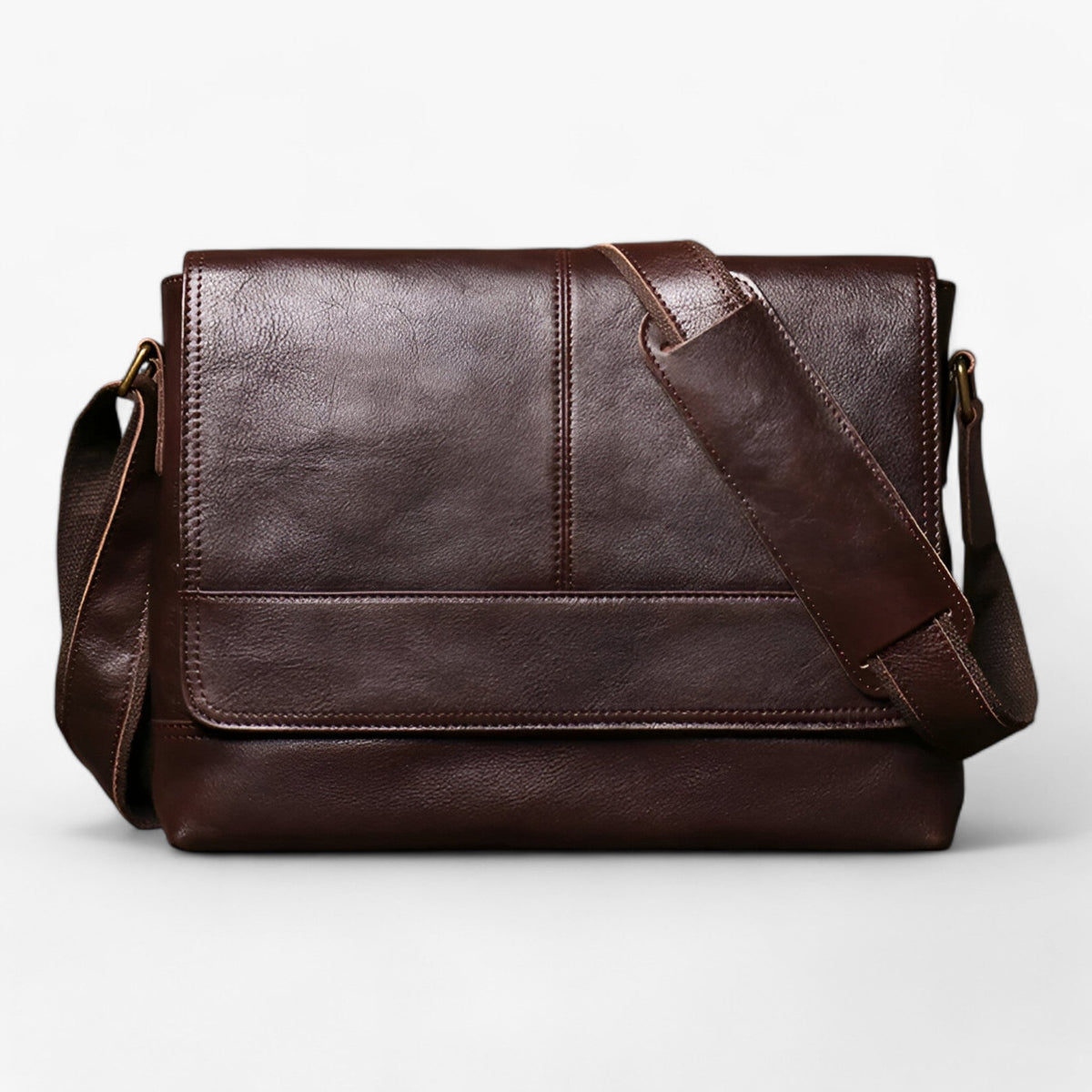 Timeless Durable Leather Messenger Shoulder Bag