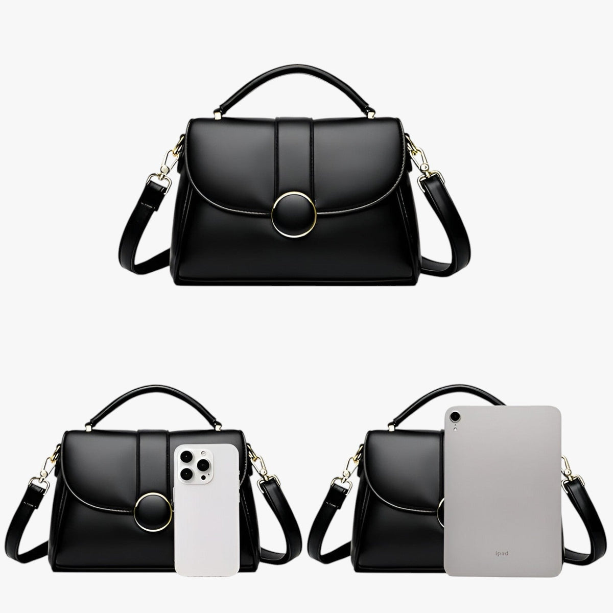 Compact Clean-Lined Lightweight Everyday Shoulder Bag